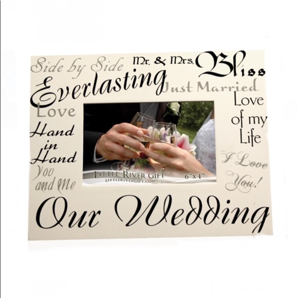 OUR WEDDING 8" x 10" White & Black Photo Frame - Picture 2 of 8